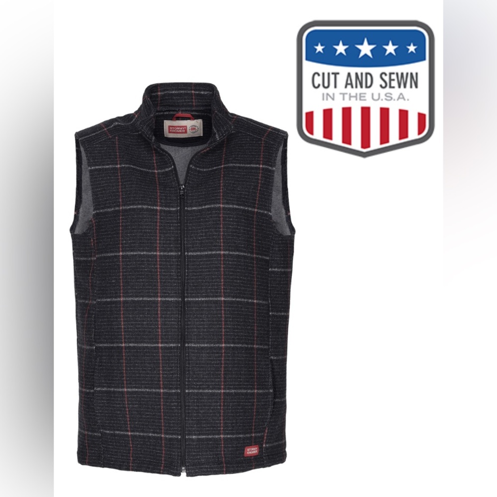 NWT Stormy Kromer Men’s Boundary Vest Indigo Plaid Size 2XL/ XXL Wool USA